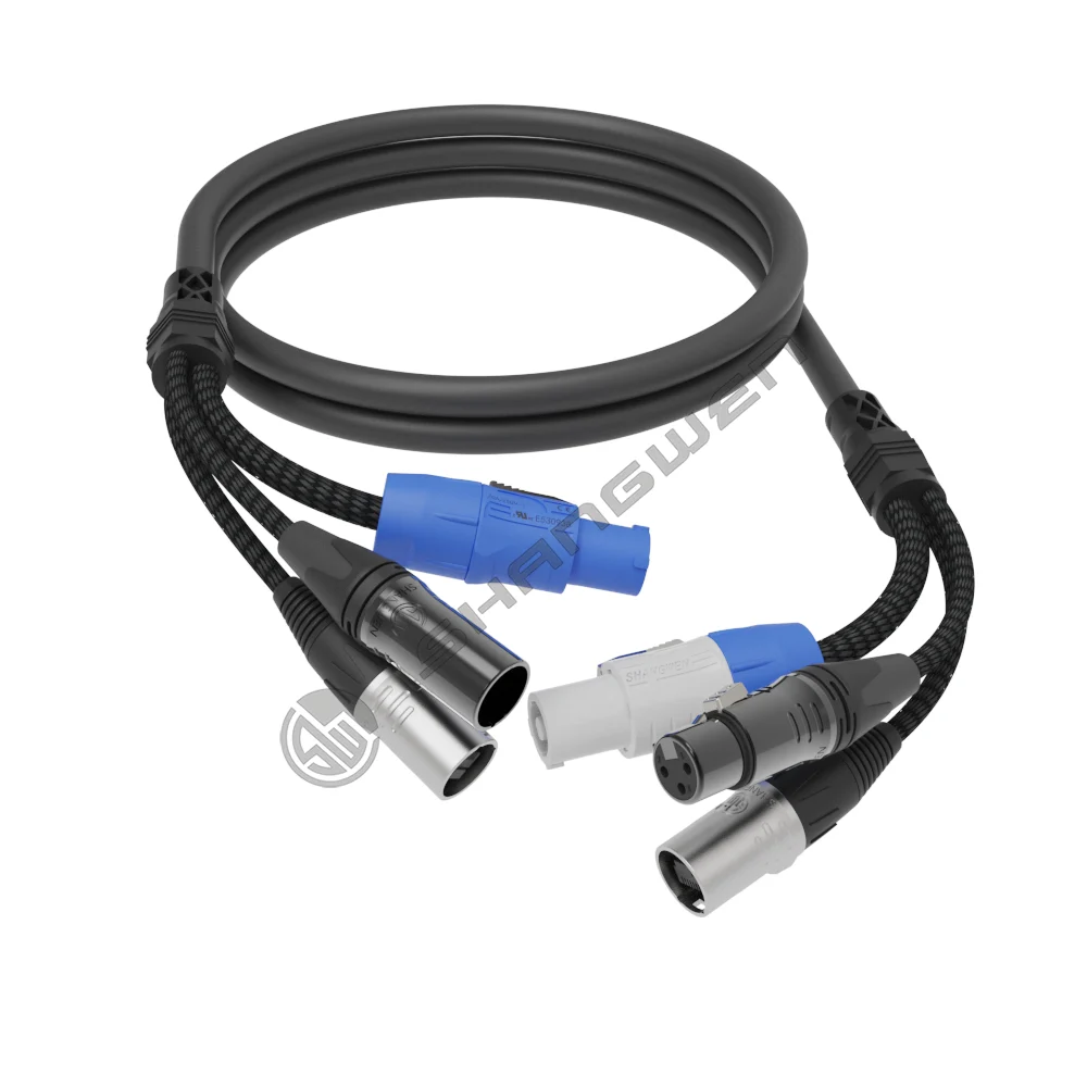 Power in+out/XLR male+female Plug/RJ45-RJ45